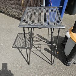Rod Iron Patio Side Table 