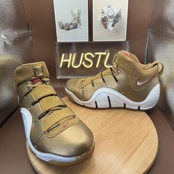 Nike Zoom Lebron 4 (2007) All-Star IV Metallic Gold/White-Varsity Red SZ 11