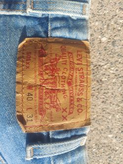 Levi Jeans Vintage Rare Size 501 Xx 40x31