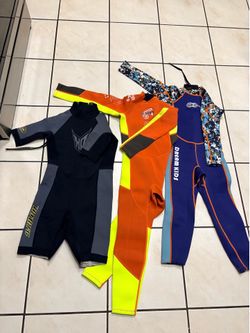 $25 each 3 New Youth Boy Girl child wetsuit surf pool neoprene suit