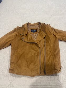 Sweet Wanderer Tan Suede Moto Jacket size S