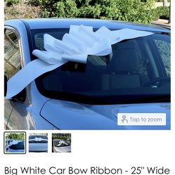 25” Giant white car Bow 