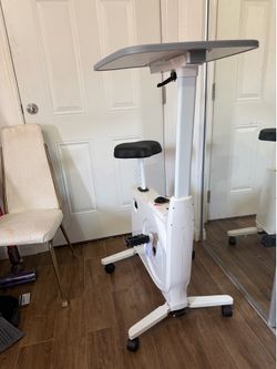 Desk Exercise Bike: White,