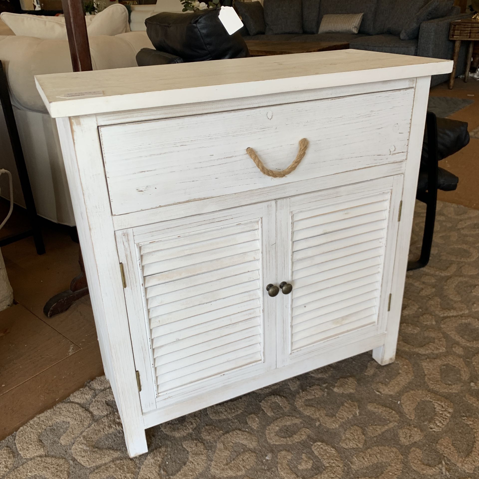 White Distressed Cabinet