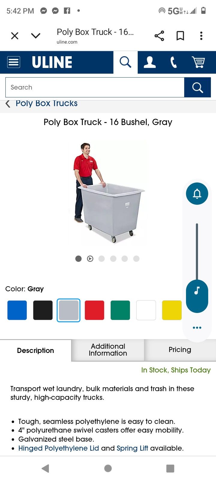 Grey Bin With Wheels