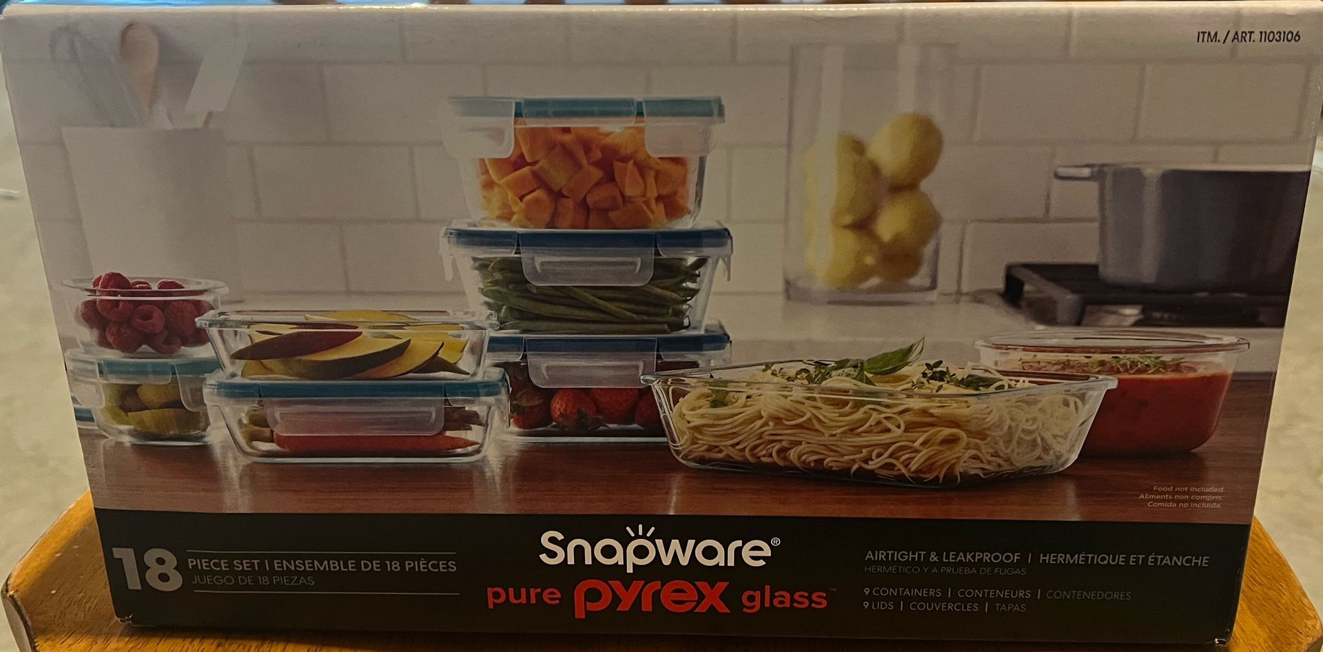 Snapware Pyrex 18-piece Glass Food Storage Set