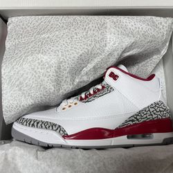 Jordan 3 Retro Cardinal Red Size 10