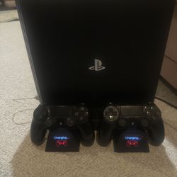 Sony PlayStation 4 Pro 1TB ,With Game, Cooling Station And 2 Controller