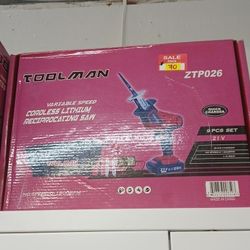 TOOLMAN New Cordless Lithium Reciprocating Saw