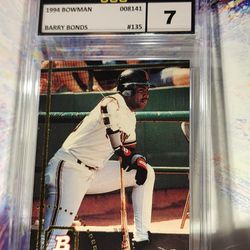 1994 Bowman Barry Bonds baseball card (#135) graded UCG 7 
