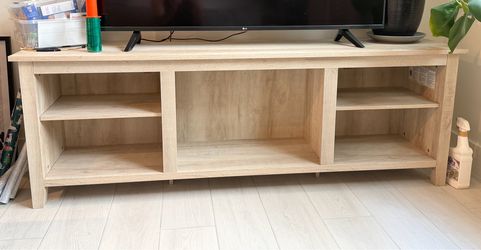 70" White Oak Media Console