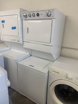 Used Whirlpool Stackable Washer and Gas Dryer Top Load 27in Wide