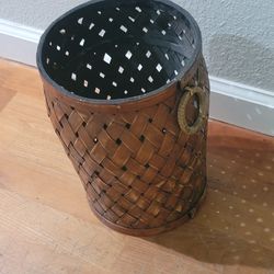 Woven Basket Wicker Round Bin Storage
