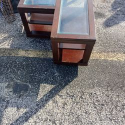 Glass Corner Side Table