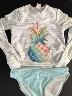 Crazy8 girls rash guard swim bathing suit small 5/6