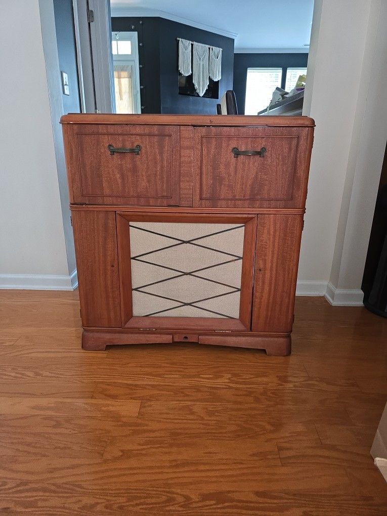 Antique record cabinet