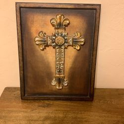 Vintage Framed Gaelic Cross