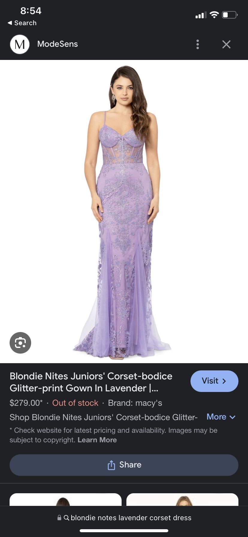 Blondie nites Dress Size 5 