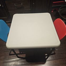 Kids Table and Chairs Set (2 Chairs) – Good Condition
