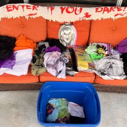 HALLOWEEN DECORATION OUTDOOR CLOTHS, SPIDER WEBS, DECORATIVE SHEETS FOR HAUNTED HOUSE