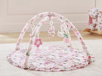 LoveShackFancy cabbage rose Activity Gym fir baby girl