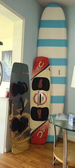 TWO KITEBOARDS - ONE NEW ONE USED - 132CM AND 150CM - BOTH ONLY $275