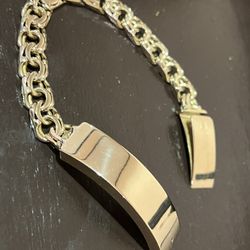 10k Solid Chino Link Bracelet 61.6g