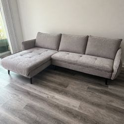 Grey Fabric Sectional 🩶 BIG SALE!!!  Also In Beige & Light Grey 😍😍