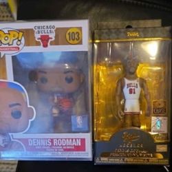 NBA Legends Dennis Rodman Funko Pop! Vinyl Figure #103 & Funko Gold Legends figure