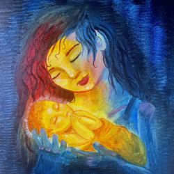 Motherhood (Oil On Canvas Art)