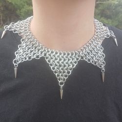 Handmade Chainmail Joker's Necklace 