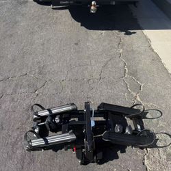 Hitch Bike Rack, Hitch Bicycle Car Rack for 2 Bikes, Anti-Wobble Locking Tilting Folding Bike Rack with 1¼/2 Inch Receiver for Cars SUVs Truck