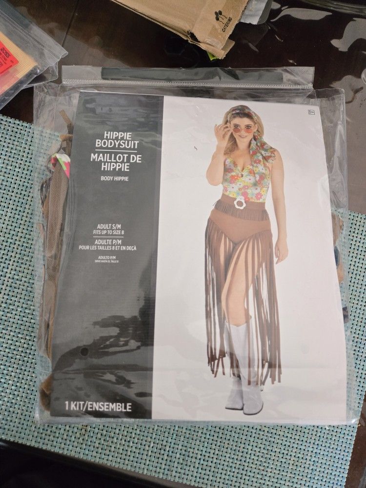 Halloween womens hippie bodysuit costume