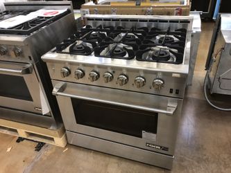 Professional gas stove stainless steel with 6 double burners