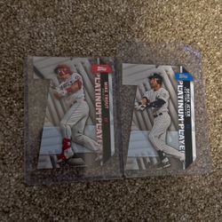 Mike Trout And Derek Jeter Cut Cards