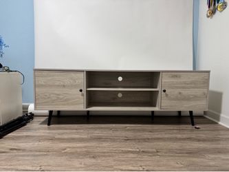 Mueble Impecable!AMERLIFE Soporte de TV de 70 pulgadas de madera de mediados de siglo, moderno centro de entretenimiento, gabinete de almacenamiento a