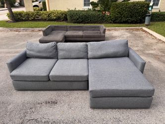 City Furniture - Dark Grey Sectional - Delivery Available.
