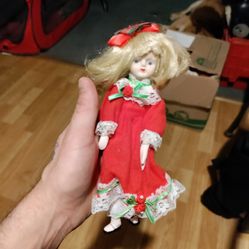Porcelain Holiday Doll