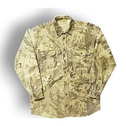 FIVE BROTHERS CAMOUFLAGE BUTTON UP SHIRT- MEN'S SIZE LARGE