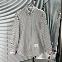 Thom Browne Grey Striped Shirt
