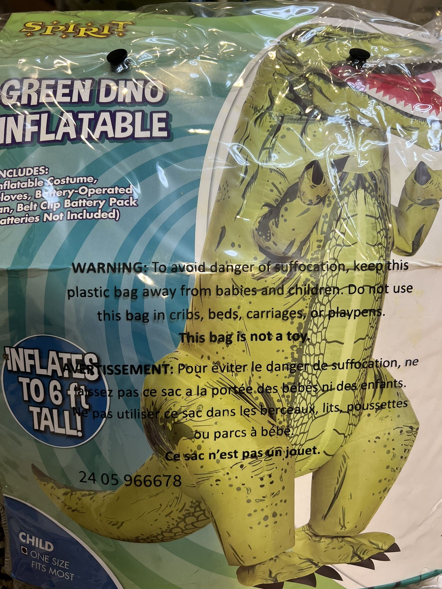 Costume Green Dino 🦖 Inflatable