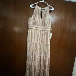 Women Rose Gold Dress Size 12