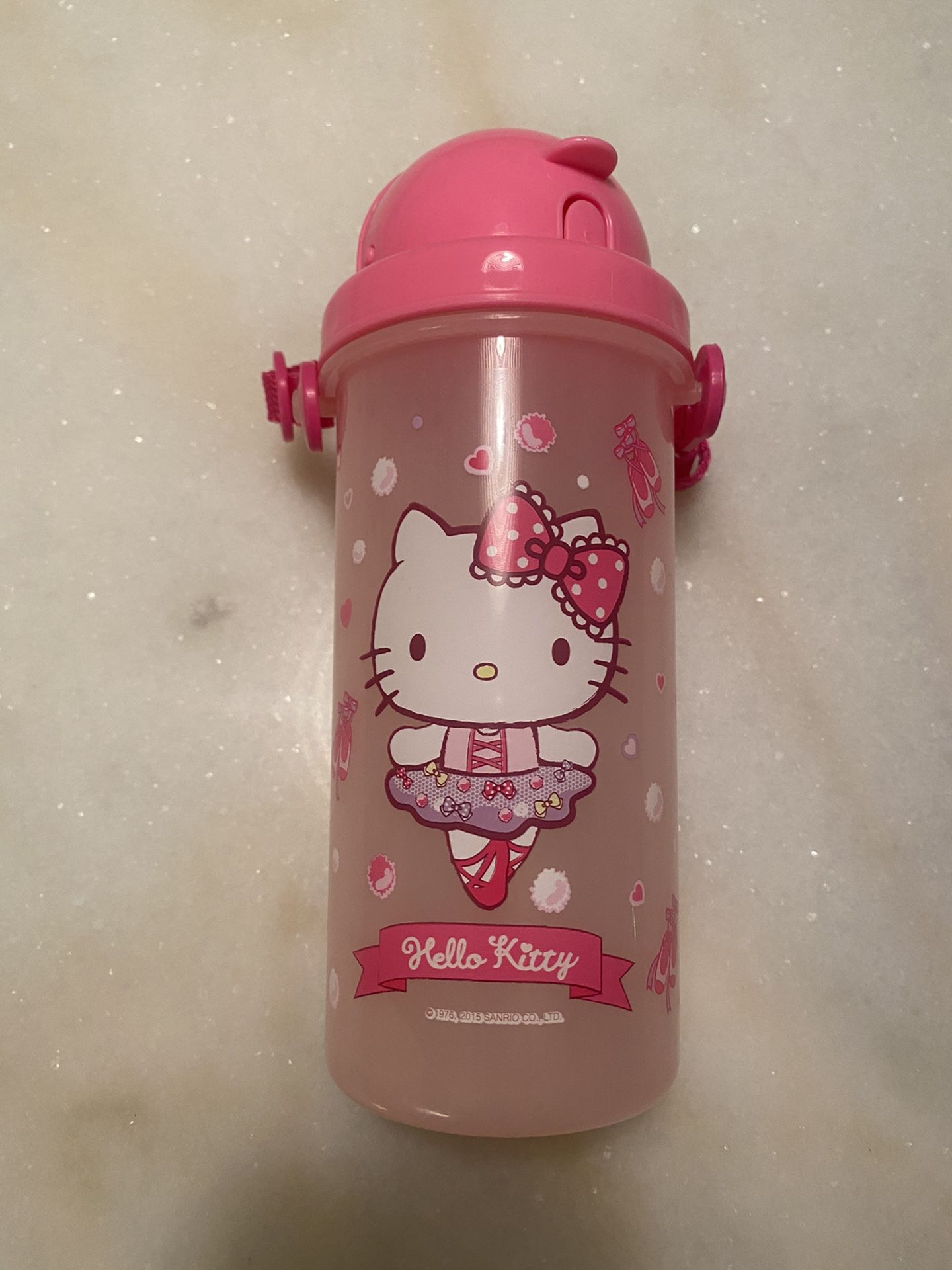Hello a Kitty plastic water bottle.