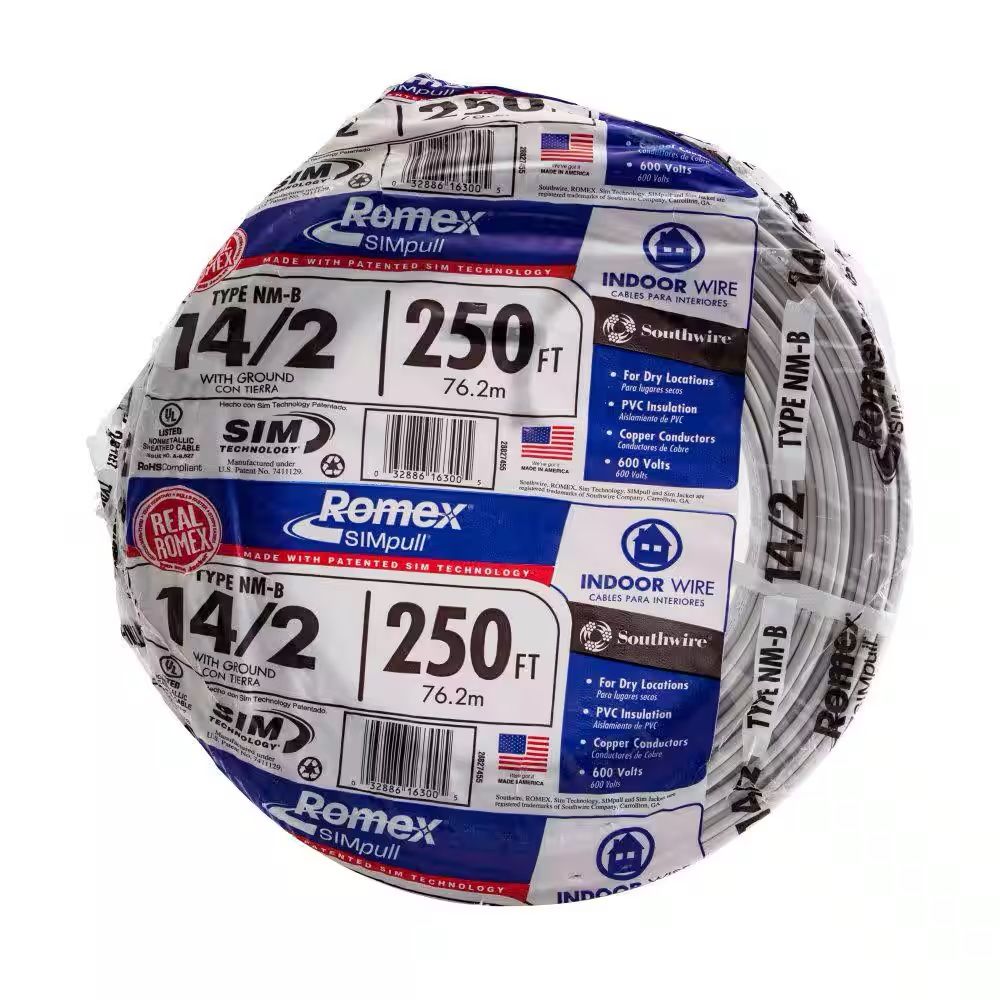 🔌 14/2 Romex SIMpull 250ft Coil – Brand New! ✅