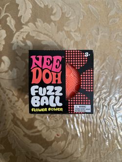 Needoh Fuzz Ball Flower Power Novelty Fidget Toy Orange