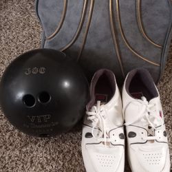 Buy the Vintage Bowling Ball, Shoes & Bag