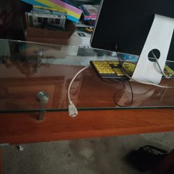 Wood And Glass Table $40