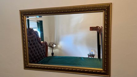 Large Gold Ornate Framed Wall Mirror