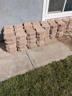 Retaining wall blocks - tan color