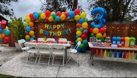 Rectangular Party & Chairs